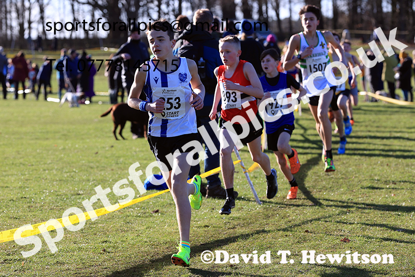 Boys under-13s 2025 Northern Cross Country Champs, Tatton Park, Knutsford, Cheshire. Photo: David T. Hewitson/Sports for All Pics